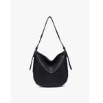 Jen & Co Jen & Co Madelyn Whipstitch Hobo Black  M2802