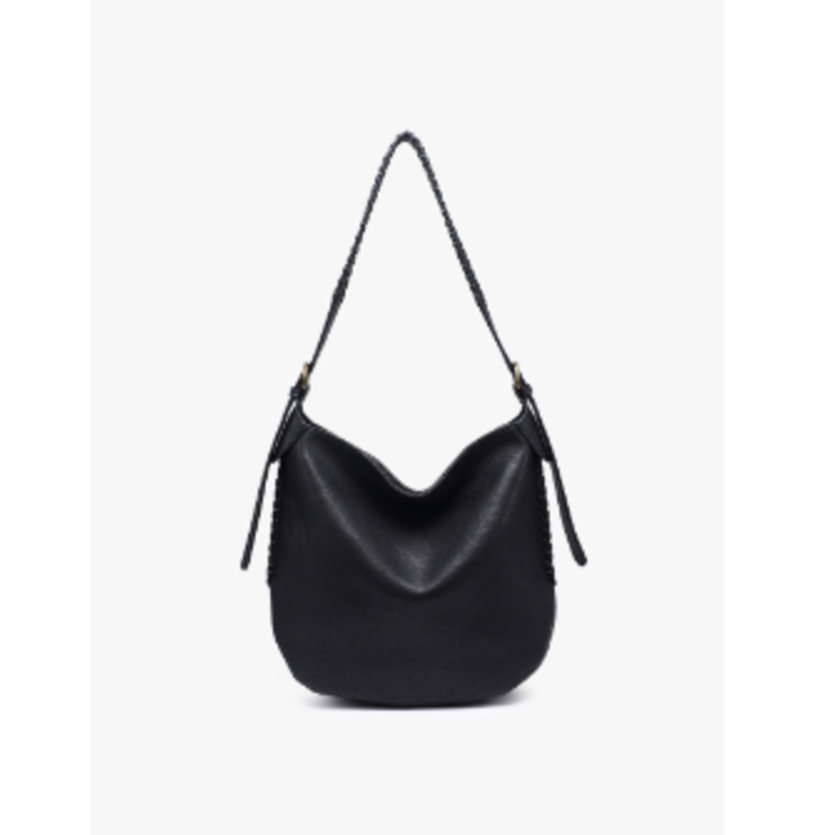 Jen & Co Jen & Co Madelyn Whipstitch Hobo Black  M2802