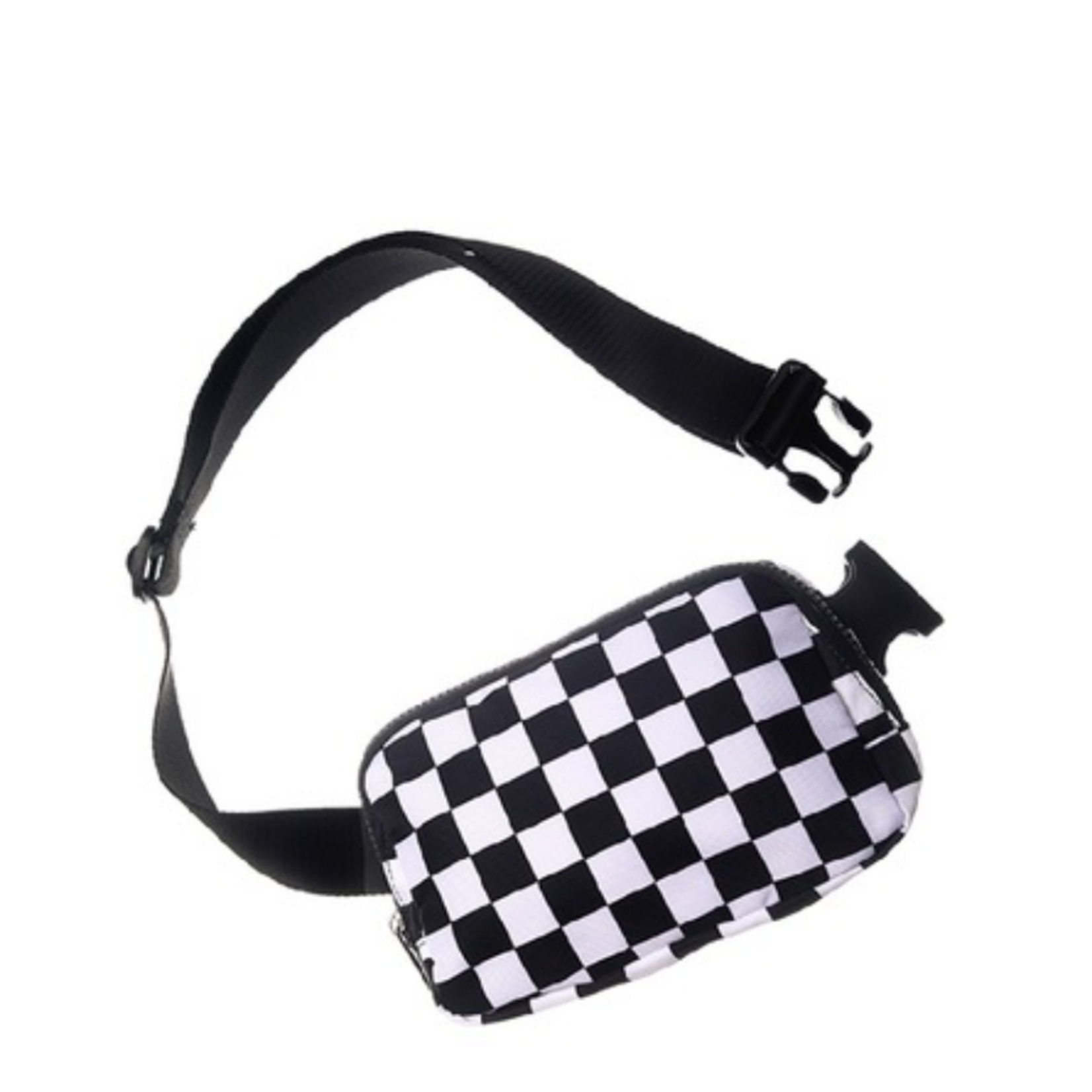 Zenana Zenana Everywhere Crossbody Fanny Pack Belt Bag Black Checkered