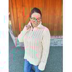 Simply Southern Simply Southern So Soft Quarter Zip Knit Sweater Parchment Cream