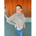 Simply Southern Simply Southern So Soft Quarter Zip Knit Sweater Tan