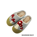 Zenana Zenana Soft Plush Cozy Slippers Mushrooms Multi