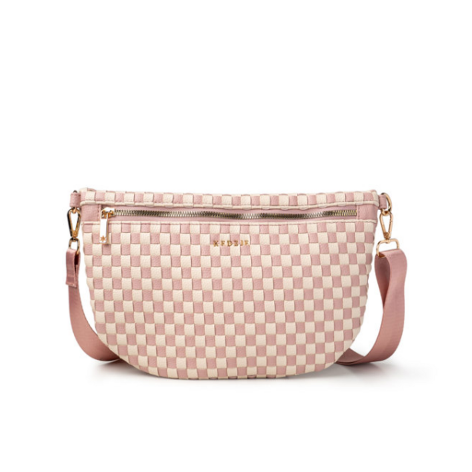Kedzie Kedzie Terrace Woven Crossbody Pink Checkered