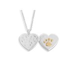 Demdaco Demdaco Paw Print Love You Locket Silver