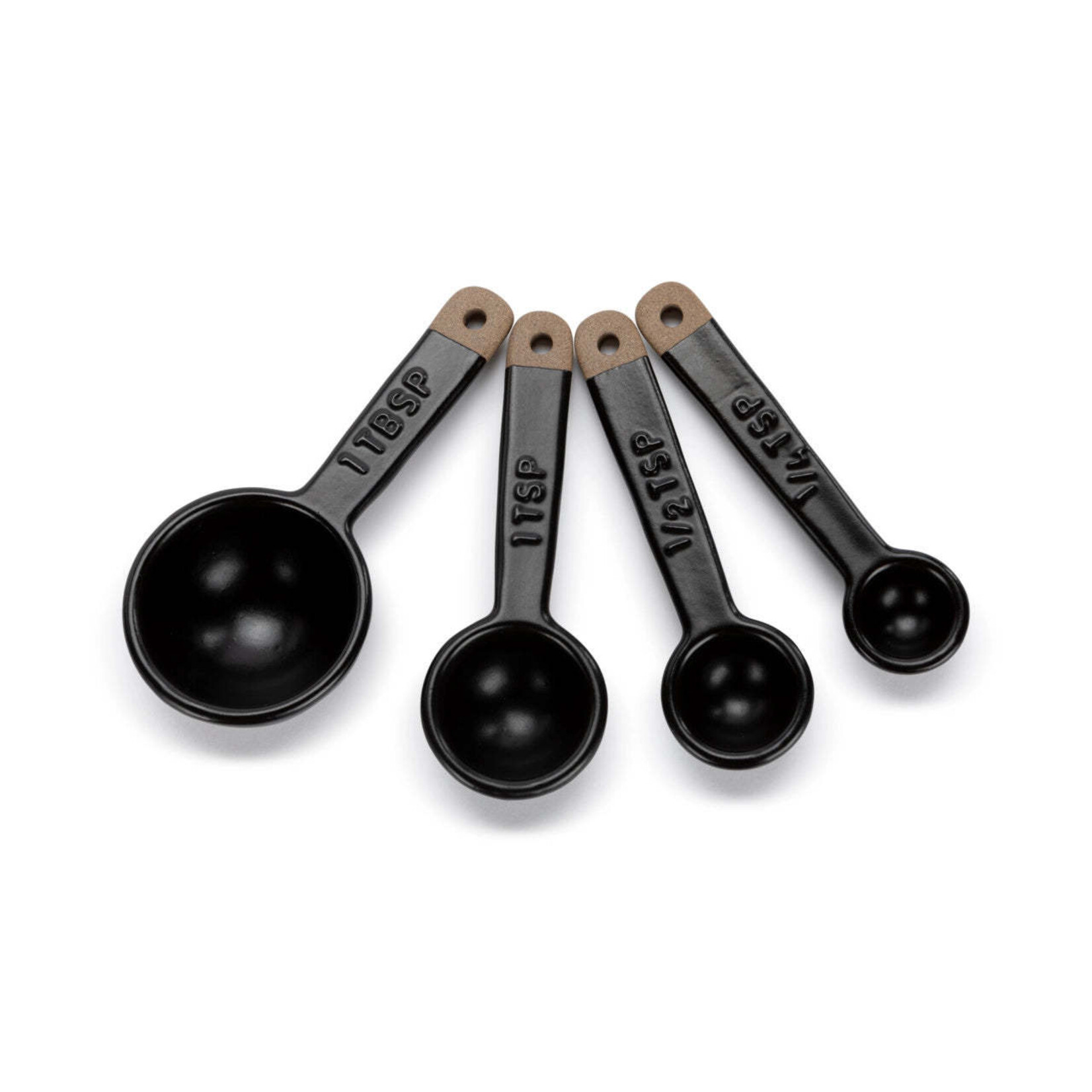Demdaco Black Stoneware Measuring Spoons