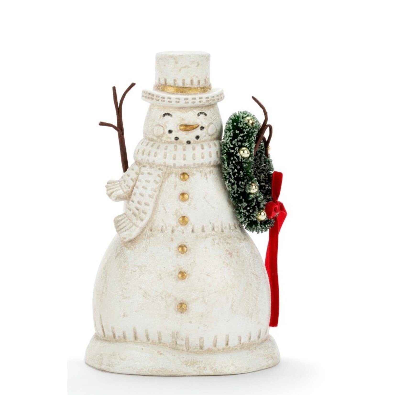 Demdaco Paper Pulp Snowman w/Wreath