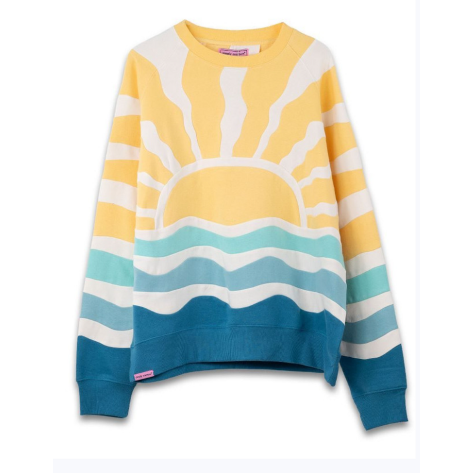 Simply Southern Simply Southern Crewneck Patchwork Yellow Sun