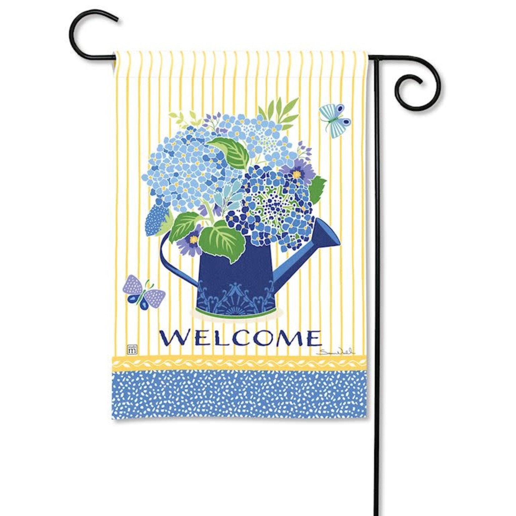 Studio M Hydrangea Blue Garden Flag
