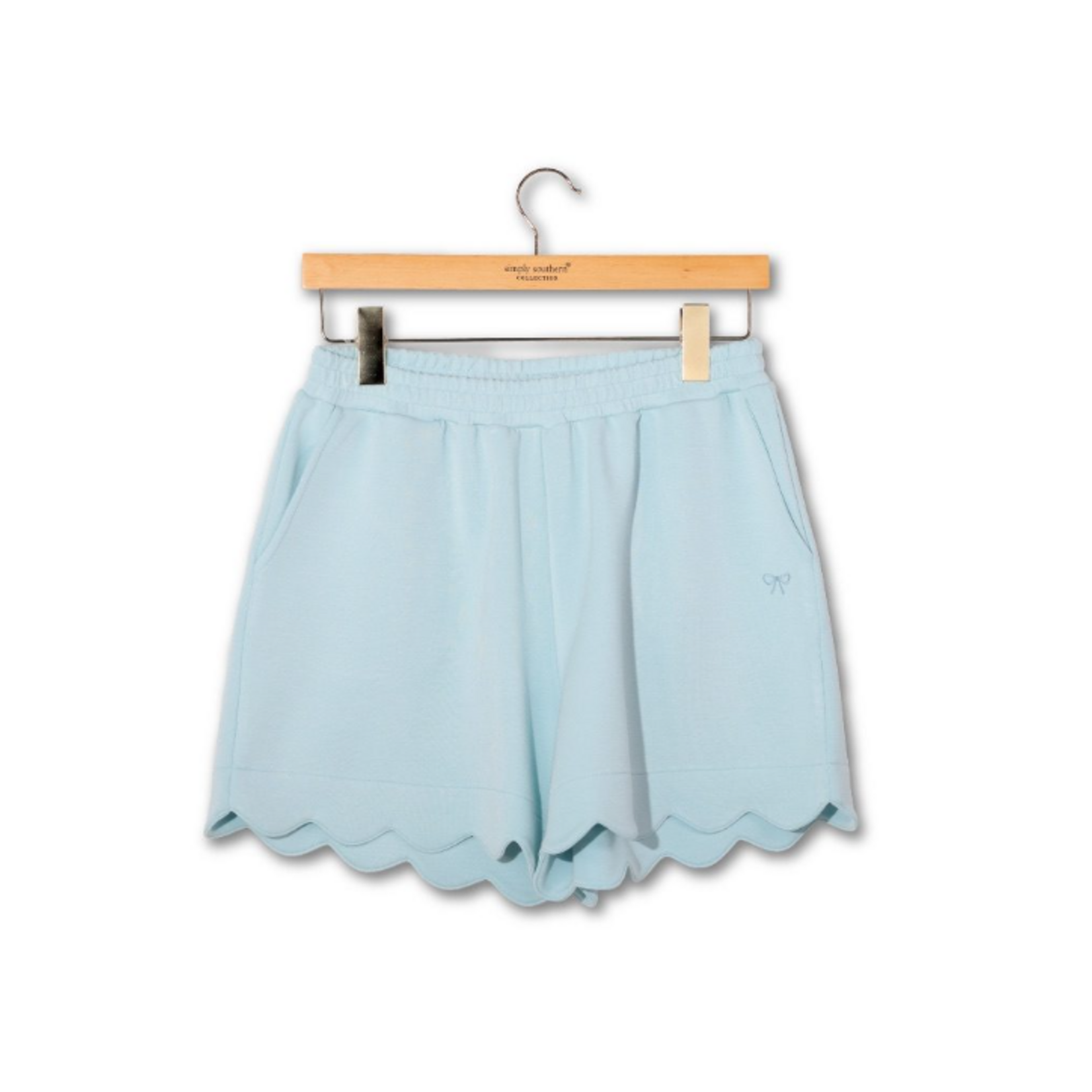 Simply Southern Simply Southern Scalloped Shorts Robins Egg