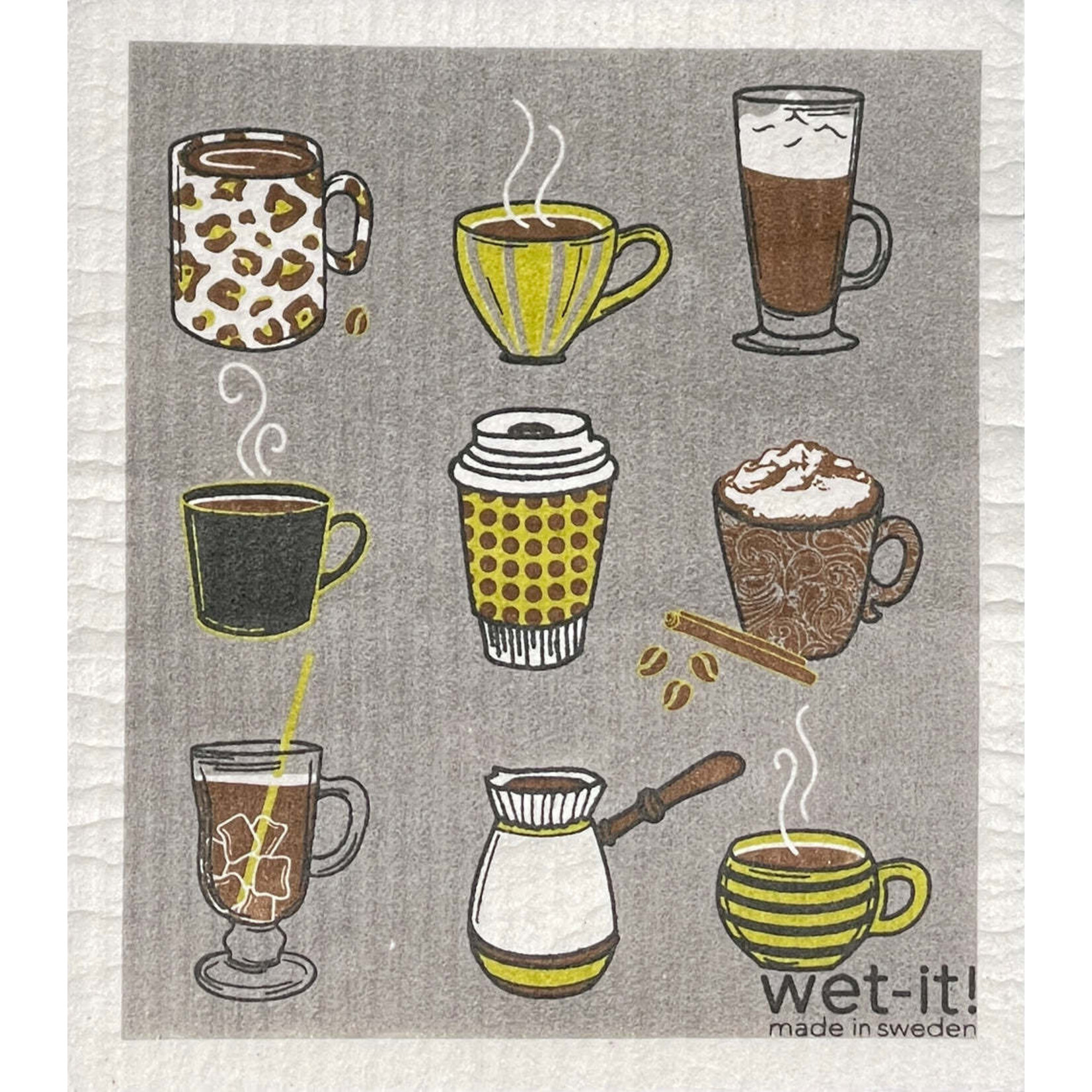 Swedish Treasures Wet It! Coffee Shop Swedish Dishcloth