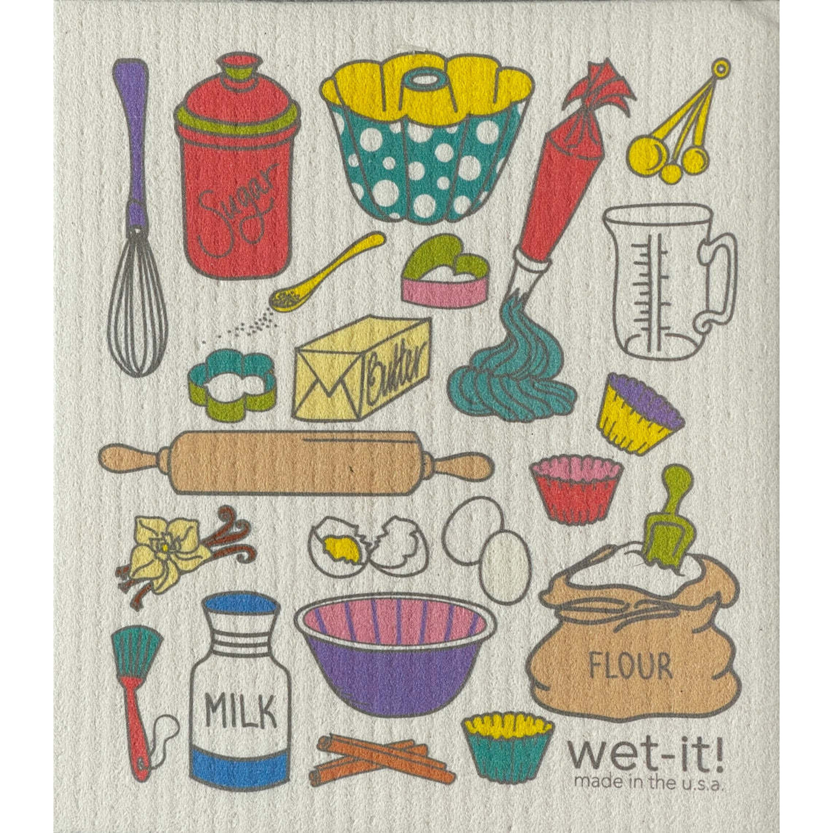 Swedish Treasures Wet It! Baking Time Confetti Swedish Dishcloth