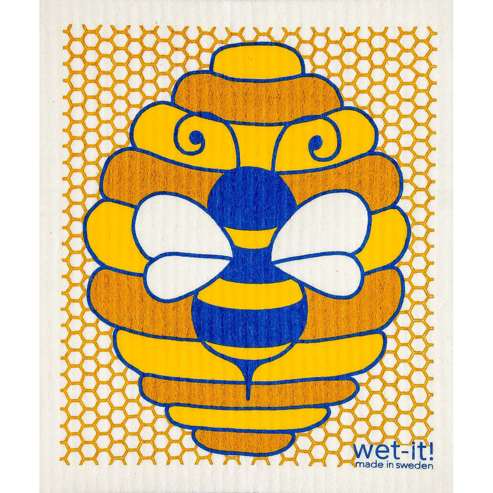 Swedish Treasures Wet It! Honey Bee Swedish Dishcloth