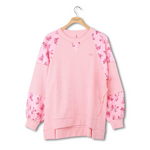 Simply Southern Simply Southern Oversized Long Sleeve Corded Top Princess Pink