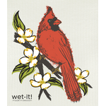 Swedish Treasures Wet It! Northern Red Cardinal Swedish Dishcloth