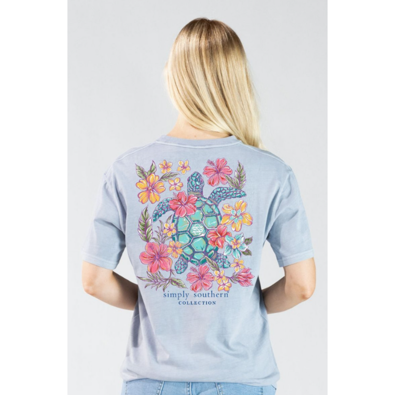Simply Southern Simply Southern Mineral Wash Short Sleeve Tee Turtle Ash