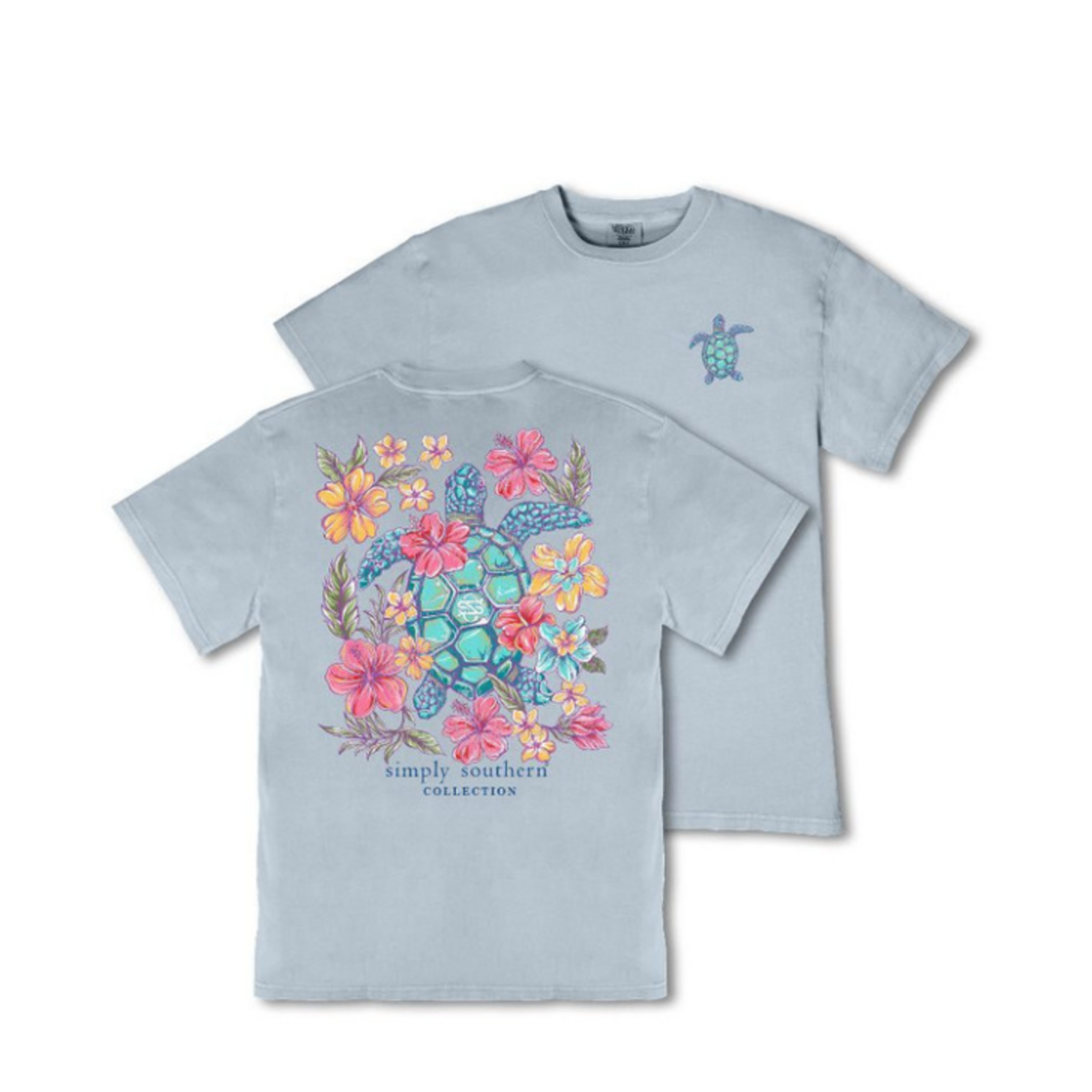Simply Southern Simply Southern Mineral Wash Short Sleeve Tee Turtle Ash
