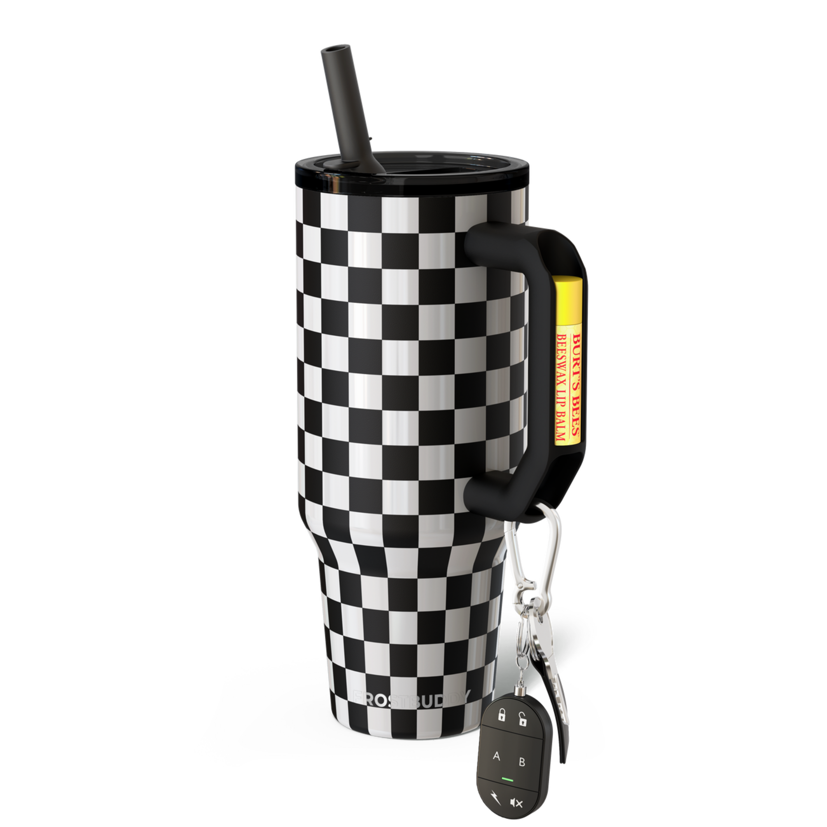 Frost Buddy Frost Buddy THICC Buddy Black & White Checkered 40oz