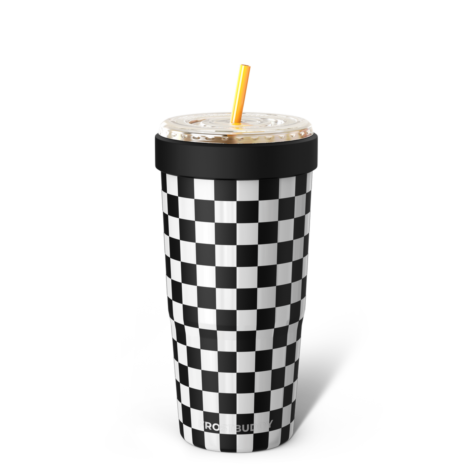 Frost Buddy Frost Buddy To-Go Buddy Black & White Checkered 30oz