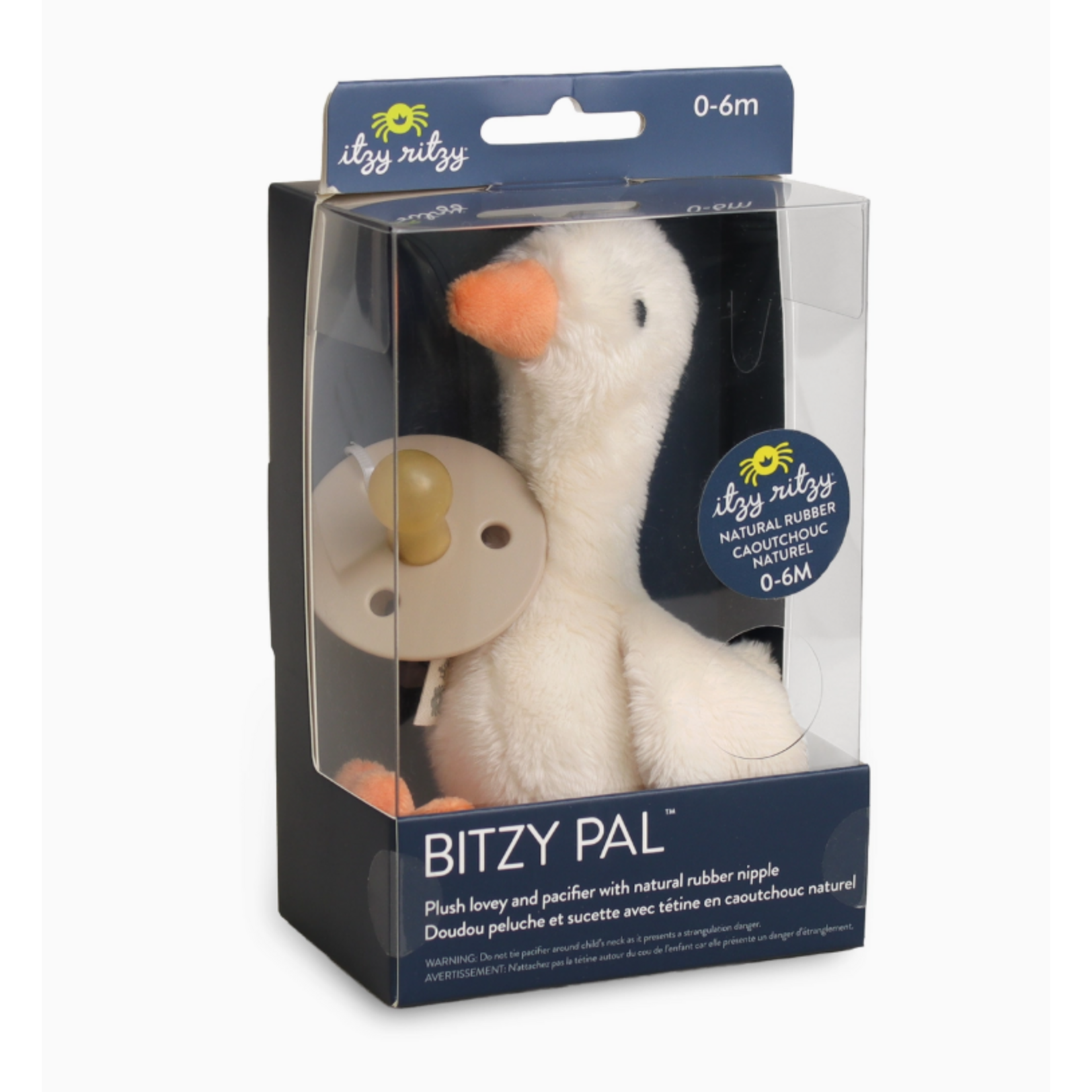 Itzy Ritzy Itzy Ritzy Bitzy Pal Rubber Pacifier & Plush Goose