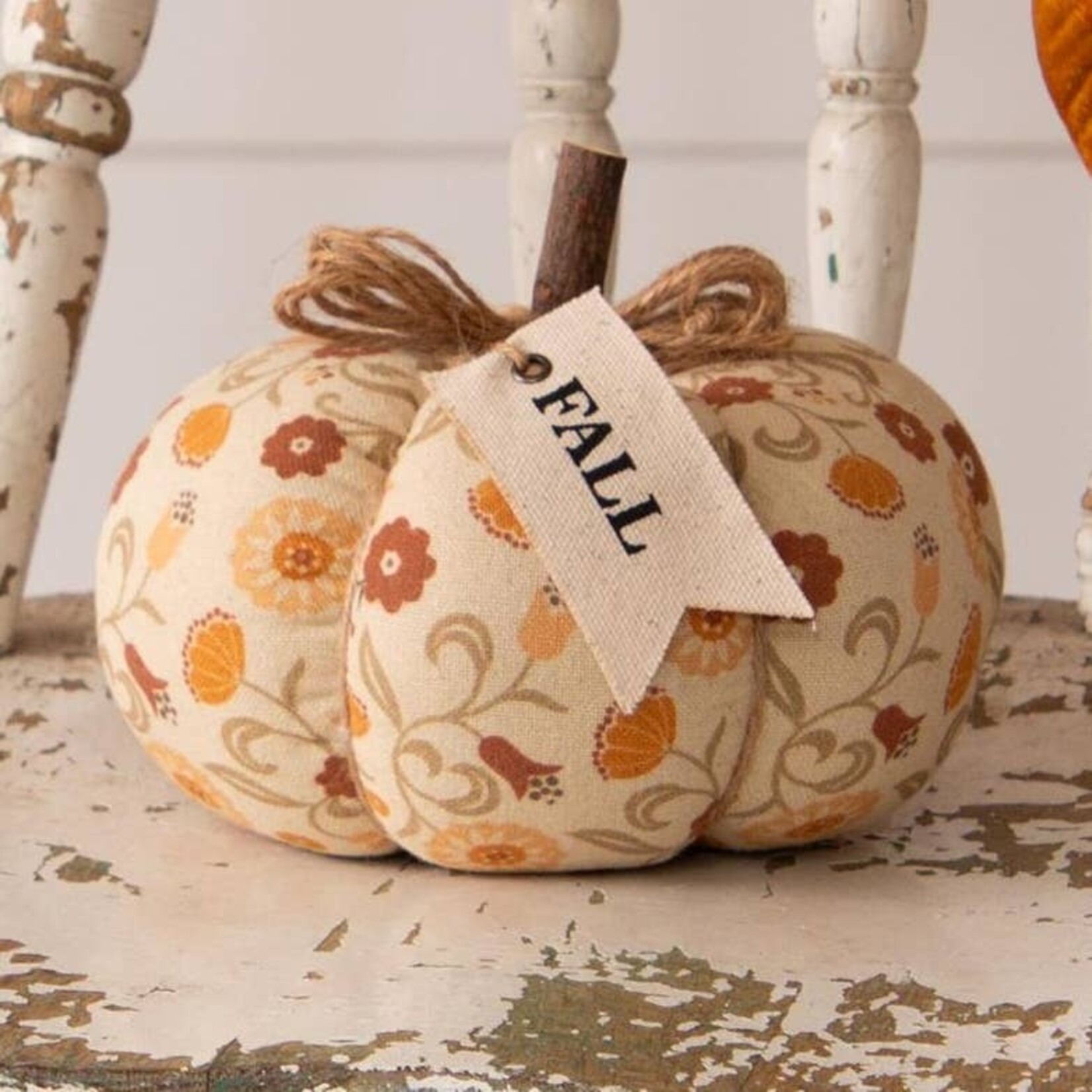 Audrey’s Fall Pumpkin w/Floral Print