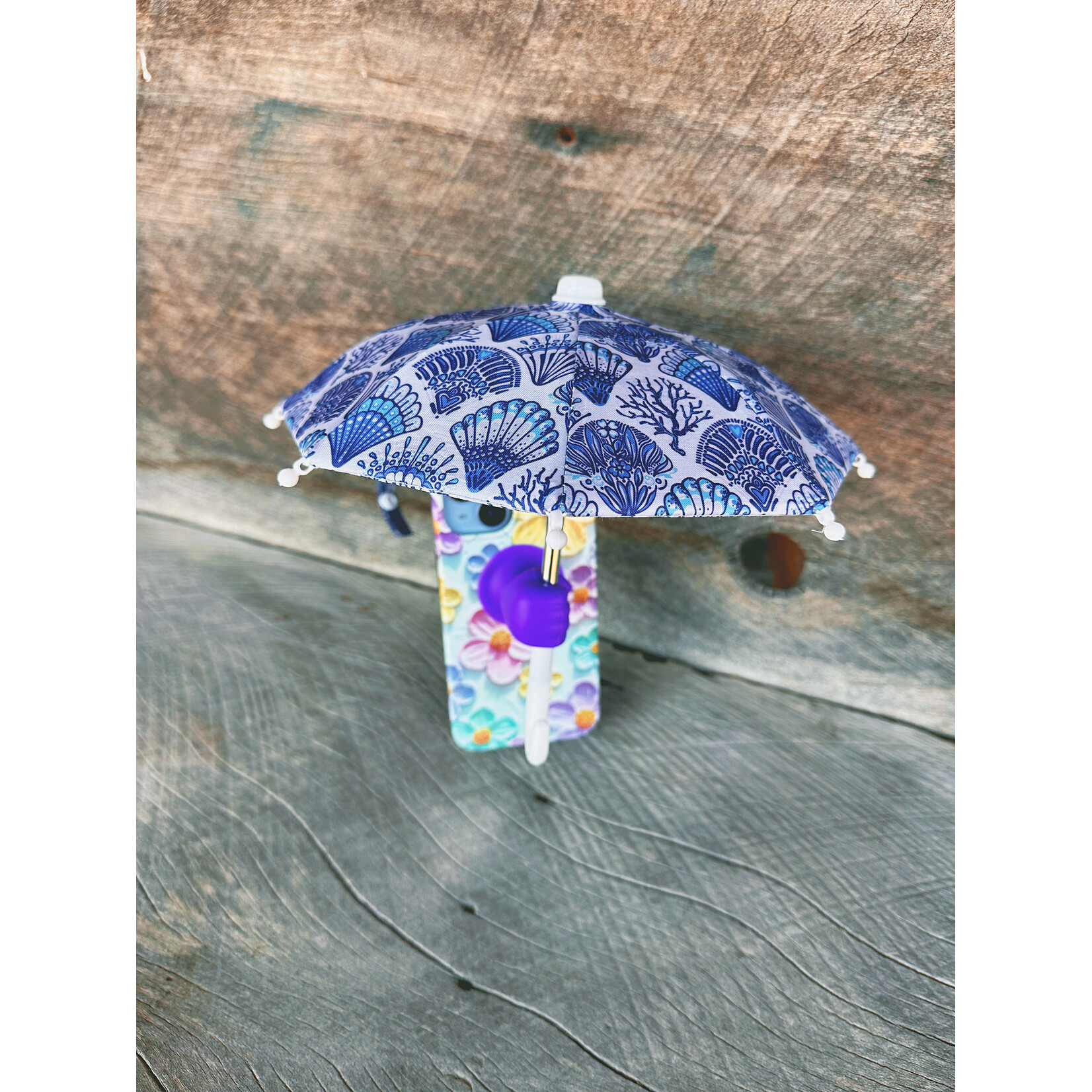 Simply Southern Simply Southern Umbrella Phone Shade Blue Shells
