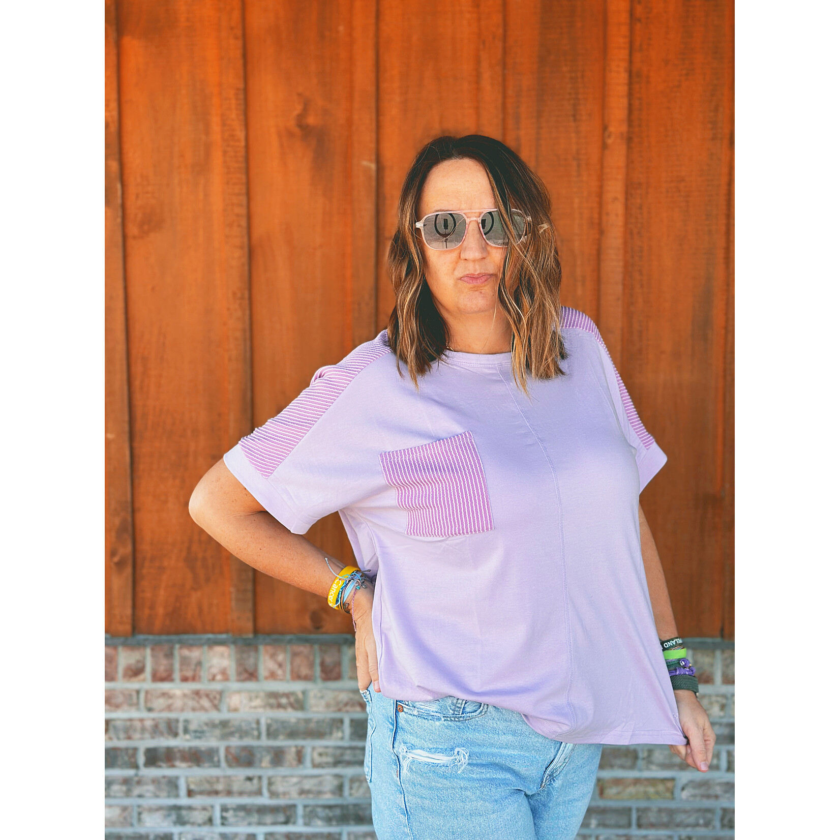 Simply Southern Simply Southern Short Sleeve Favorite Tee Lilac