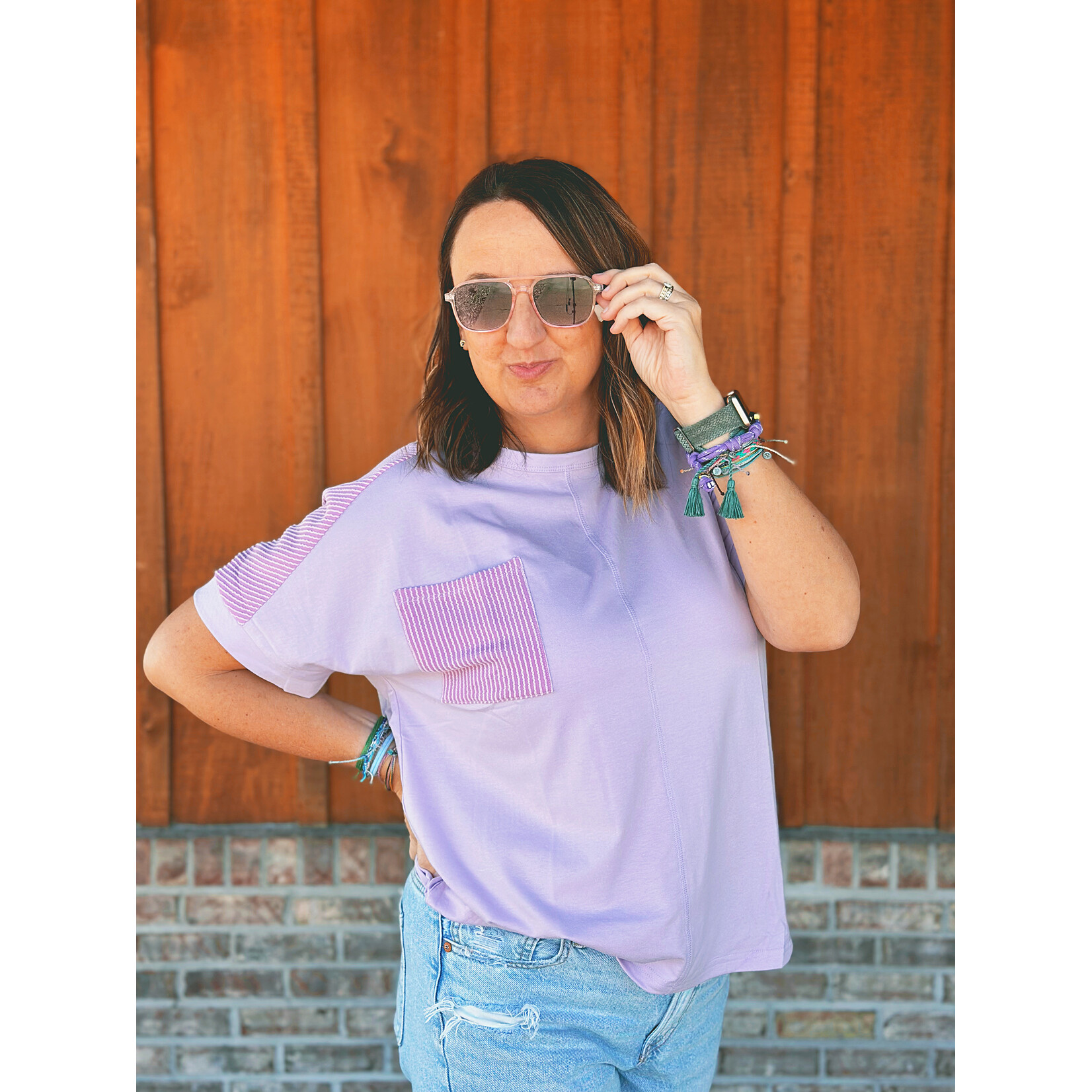Simply Southern Simply Southern Short Sleeve Favorite Tee Lilac
