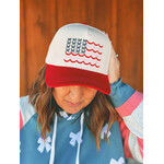 Simply Southern Simply Southern Ball Cap Flag Bows