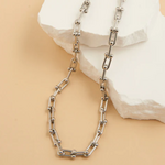 Howards Howard's Narelle Waterproof Chunky U-Link Chain Necklace Silver