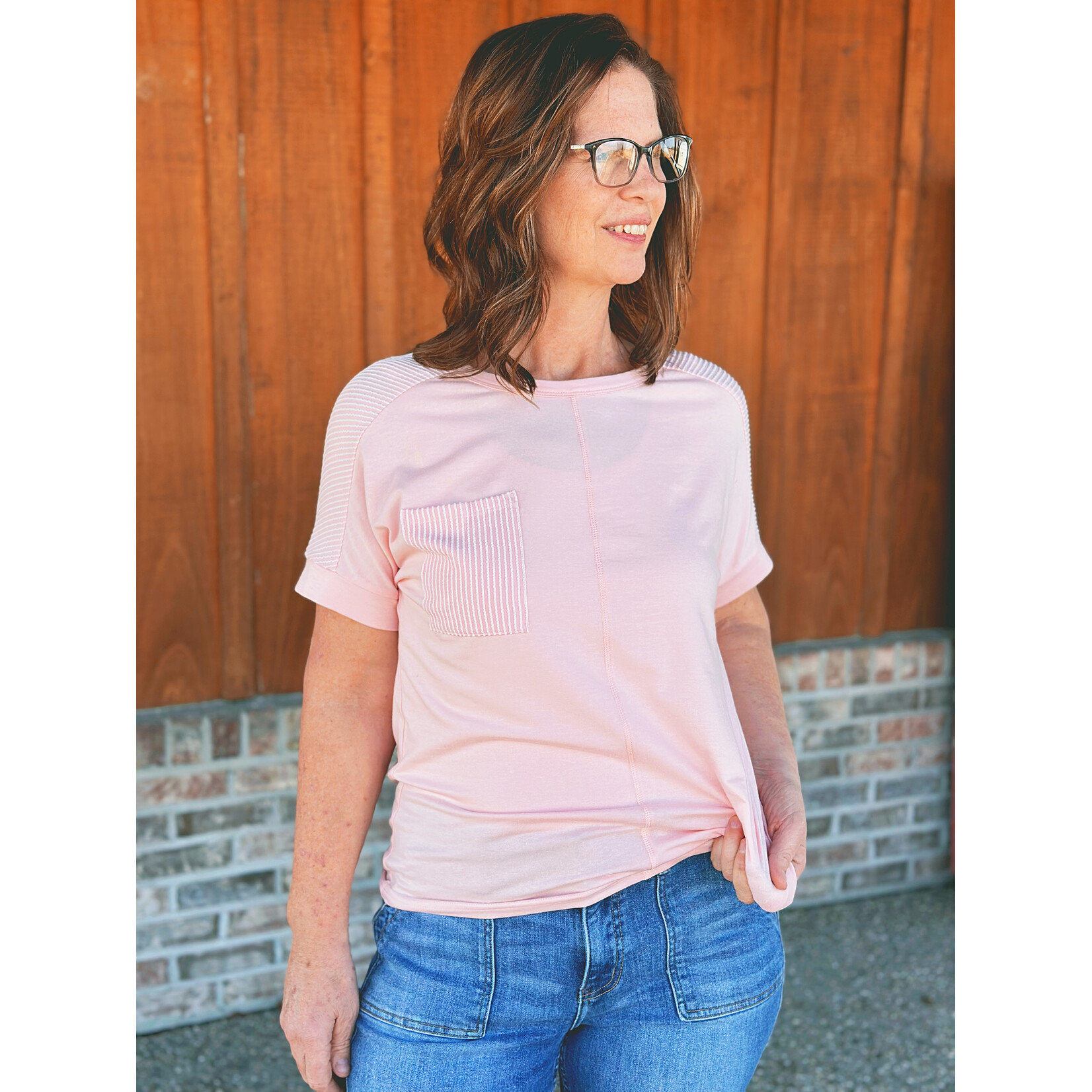 Simply Southern Simply Southern Short Sleeve Favorite Tee Pink