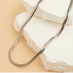 Howards Howard's Narelle Waterproof Herringbone Chain Necklace Silver