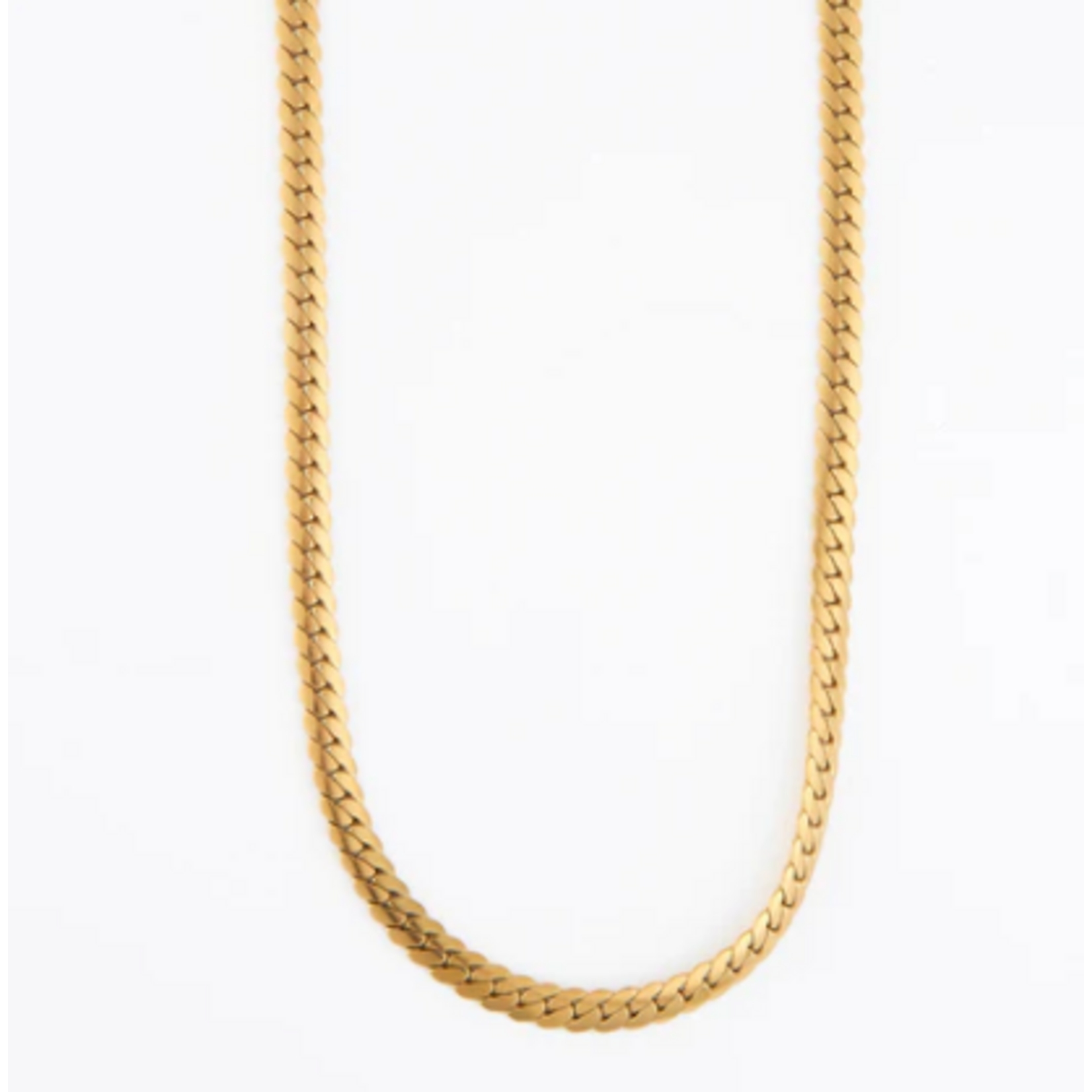 Howards Howard's Narelle Waterproof Herringbone Chain Necklace Gold