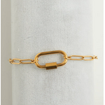Howards Howard's Narelle Waterproof Paperclip Chain Carabiner Bracelet Gold