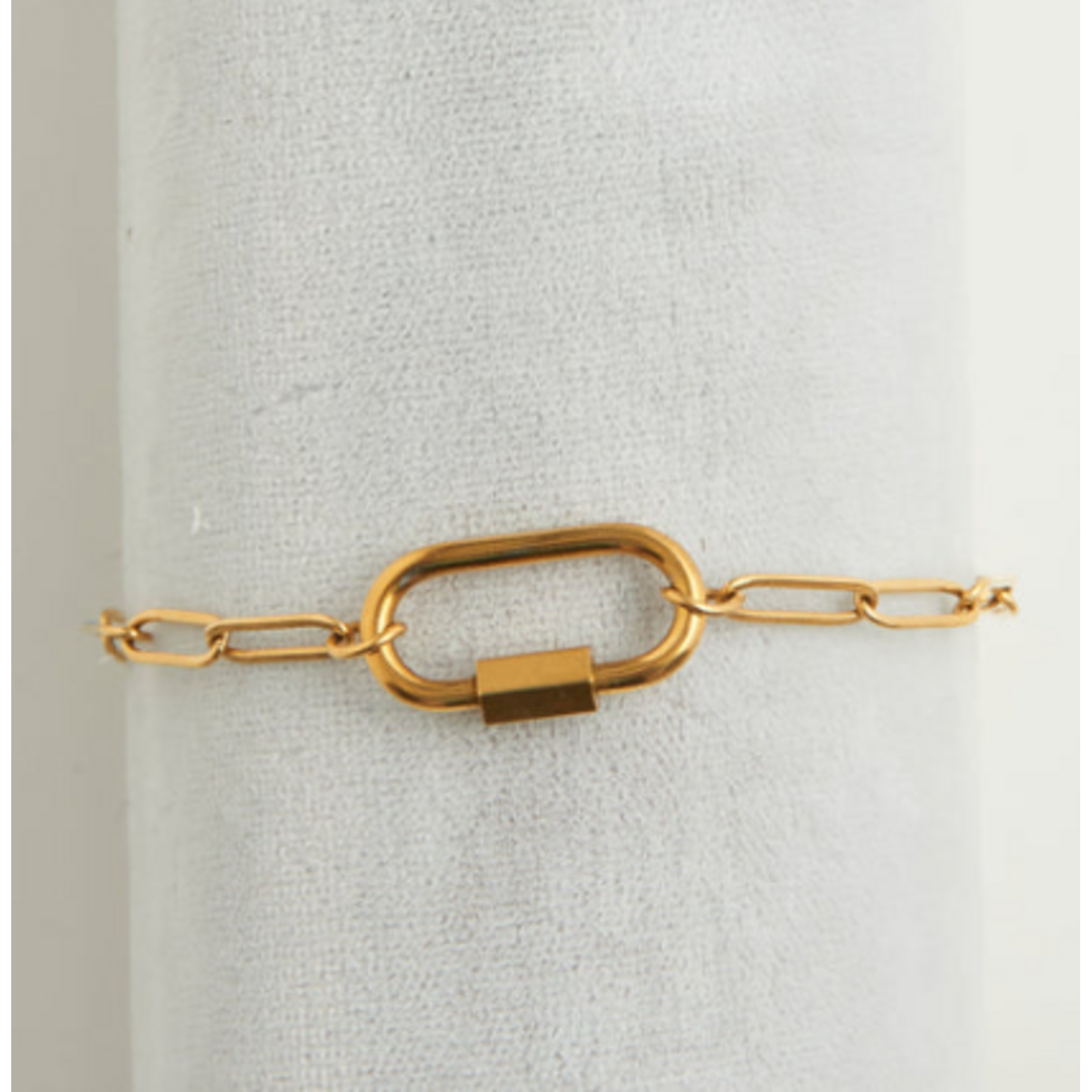 Howards Howard's Narelle Waterproof Paperclip Chain Carabiner Bracelet Gold