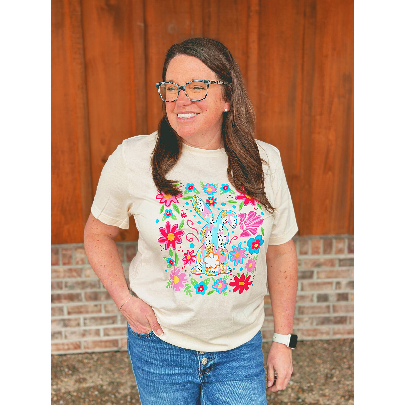 Southern Backroad Tees Tees Boho Easter Bunny Shirt