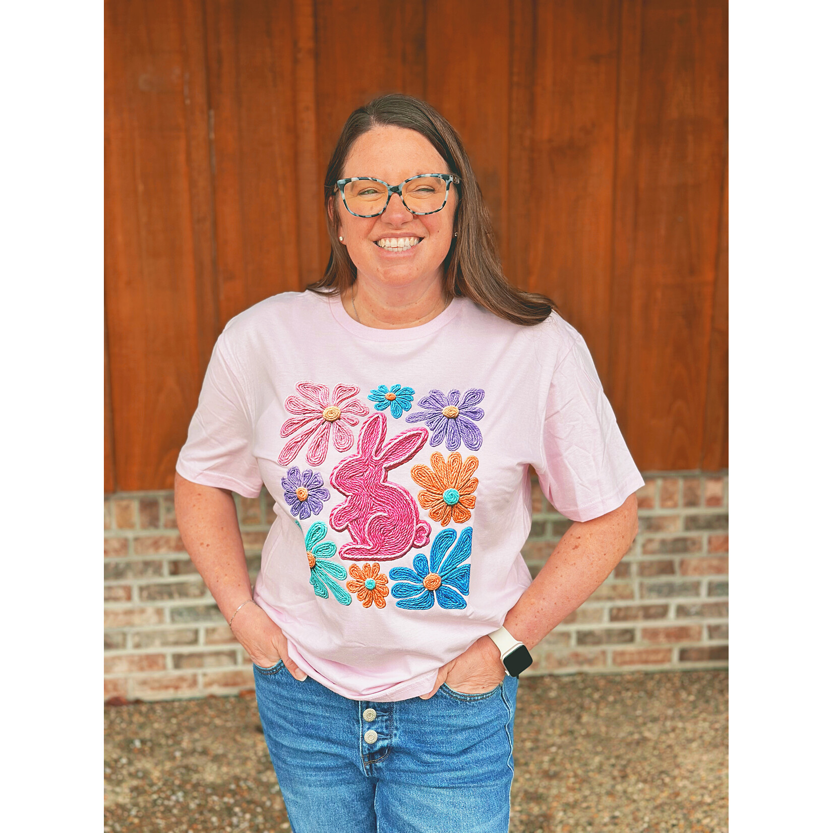 Southern Backroad Tees Faux Yarn Easter Shirt