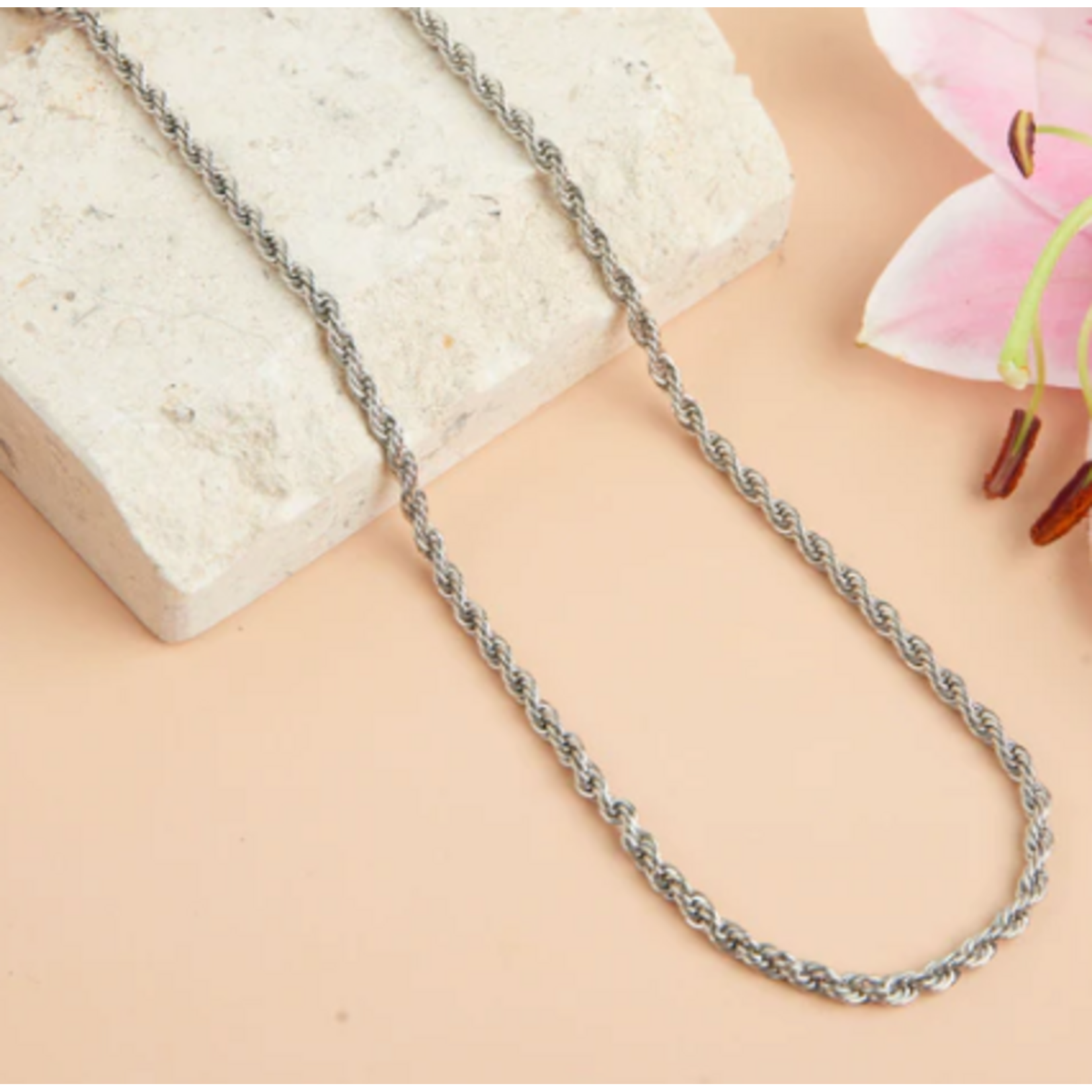 Howards Howard's Narelle Waterproof Rope Chain Necklace Silver