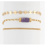 Howards Howard's Narelle Waterproof Stone Bracelet Set Gold
