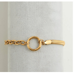 Howards Howard's Narelle Waterproof Cable & Snake Chain Bracelet Gold