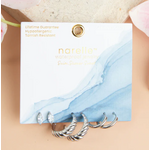 Howards Howard's Narelle Waterproof Half Moon Hoop Trio Earrings Silver