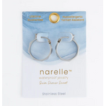 Howards Howard's Narelle Waterproof Abstract Hoop Earrings Silver