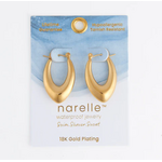 Howards Howard's Narelle Waterproof Oval Pointed Earrings Gold