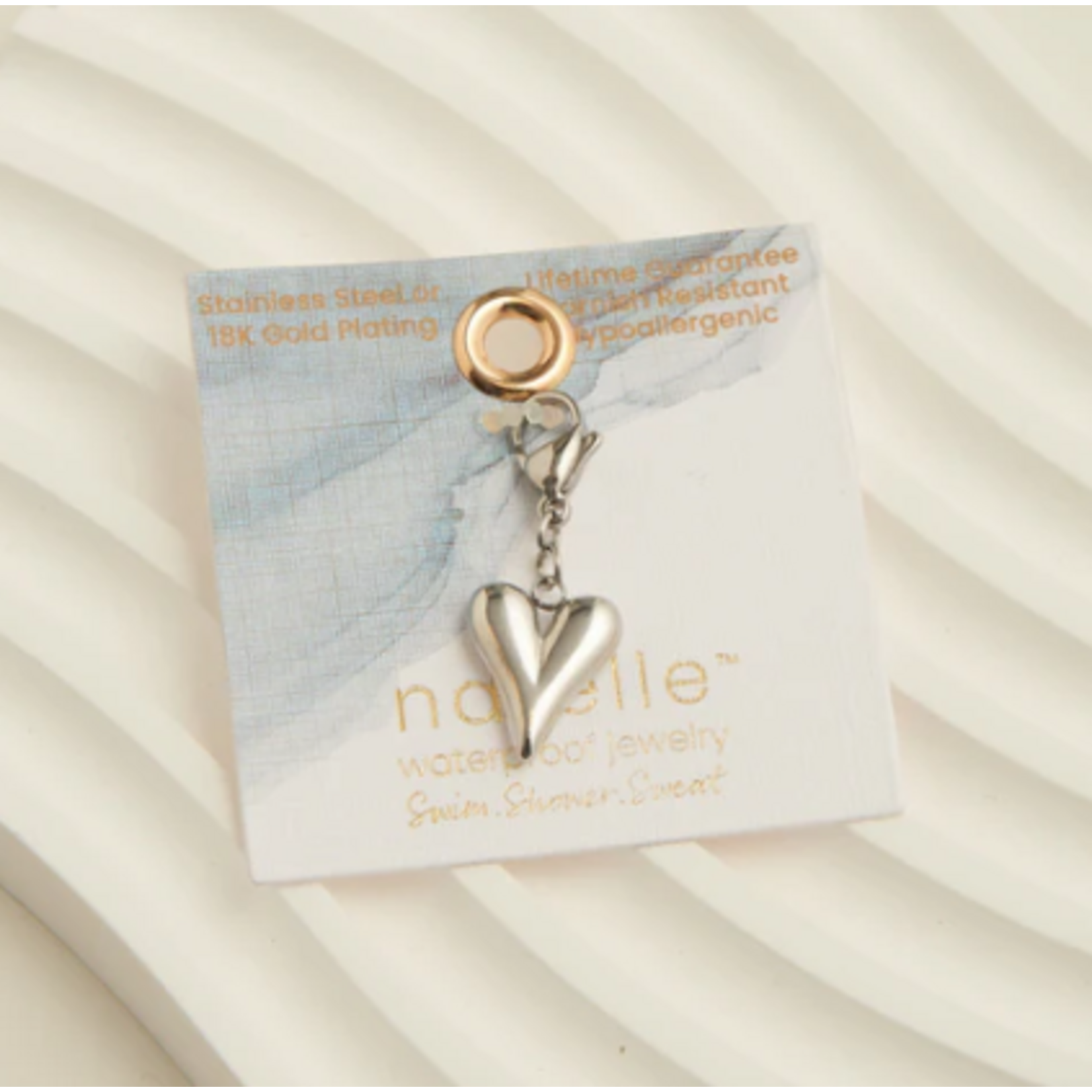 Howards Howard's Narelle Waterproof Heart Charm Silver