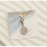 Howards Howard's Narelle Waterproof Compass Charm with Stone Silver