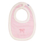 Mudpie Mudpie Crochet Bow Gingham Bib