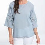 Elsie & Zoey Elsie & Zoey Skylah Blouse Celestial Blue
