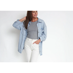 Elsie & Zoey Elsie & Zoey Lyssa Shacket Blue Fog