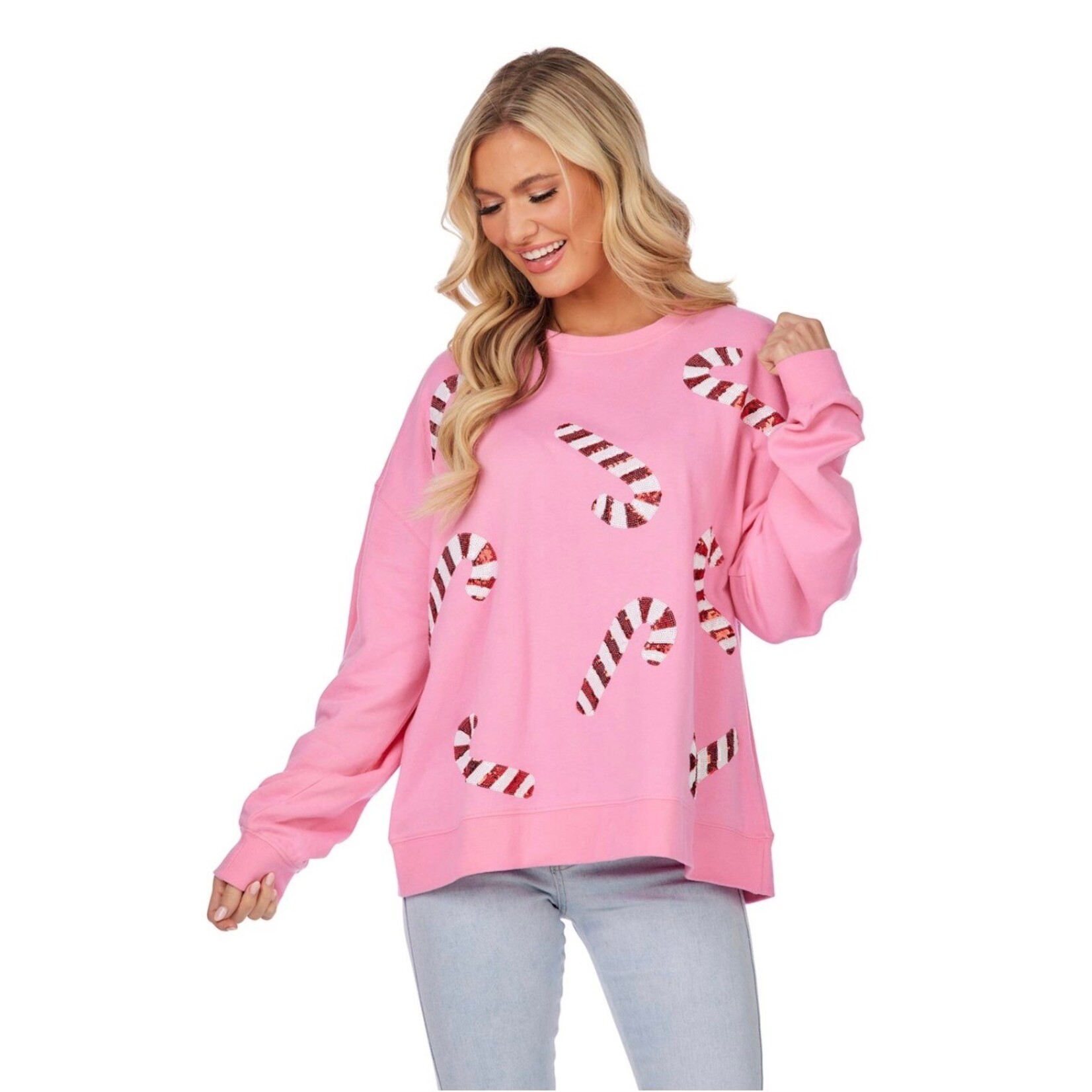 Mudpie Mudpie Candy Cane Sweatshirt