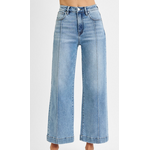 Risen Risen 5687 High Rise Crop Wide Jeans Light Wash
