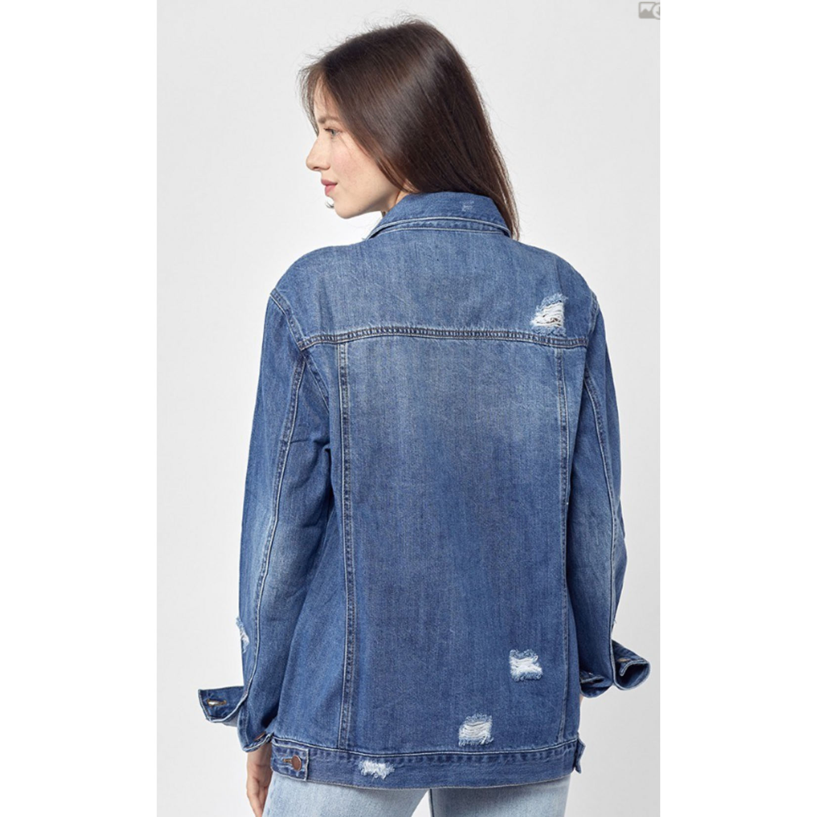 Risen Risen Loose Fit Distressed Jacket